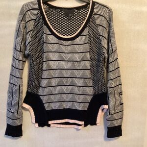 greylin sweater  Geometric small black/white/ pink